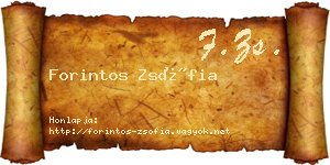 Forintos Zsófia névjegykártya