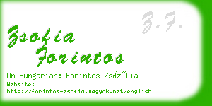 zsofia forintos business card